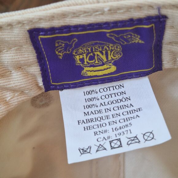 Anthropologie Coney Island Picnic Montauk Major League Cap Baseball Hat Ivory - Picture 4 of 16